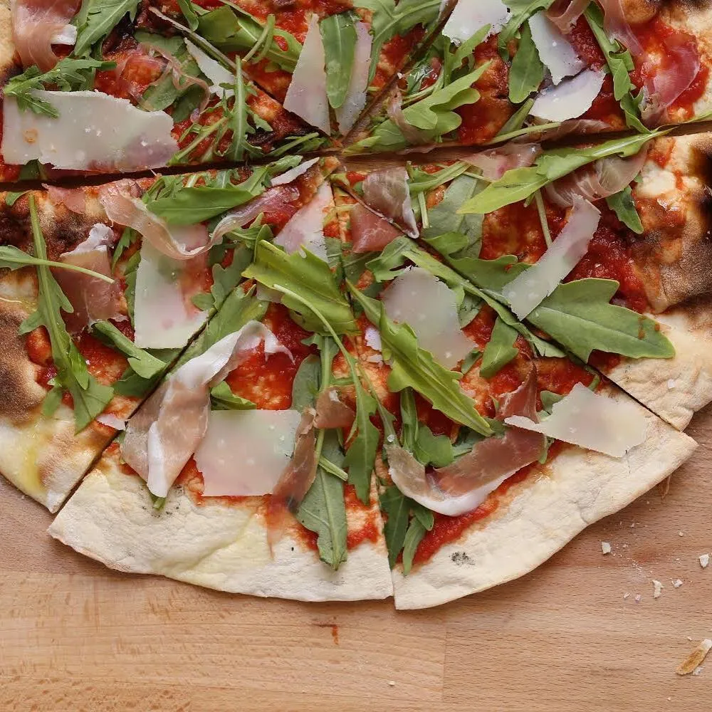 Classic pepperoni pizza with mozzarella cheese at Strathcona Pizza Edmonton